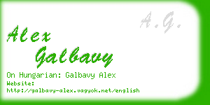 alex galbavy business card